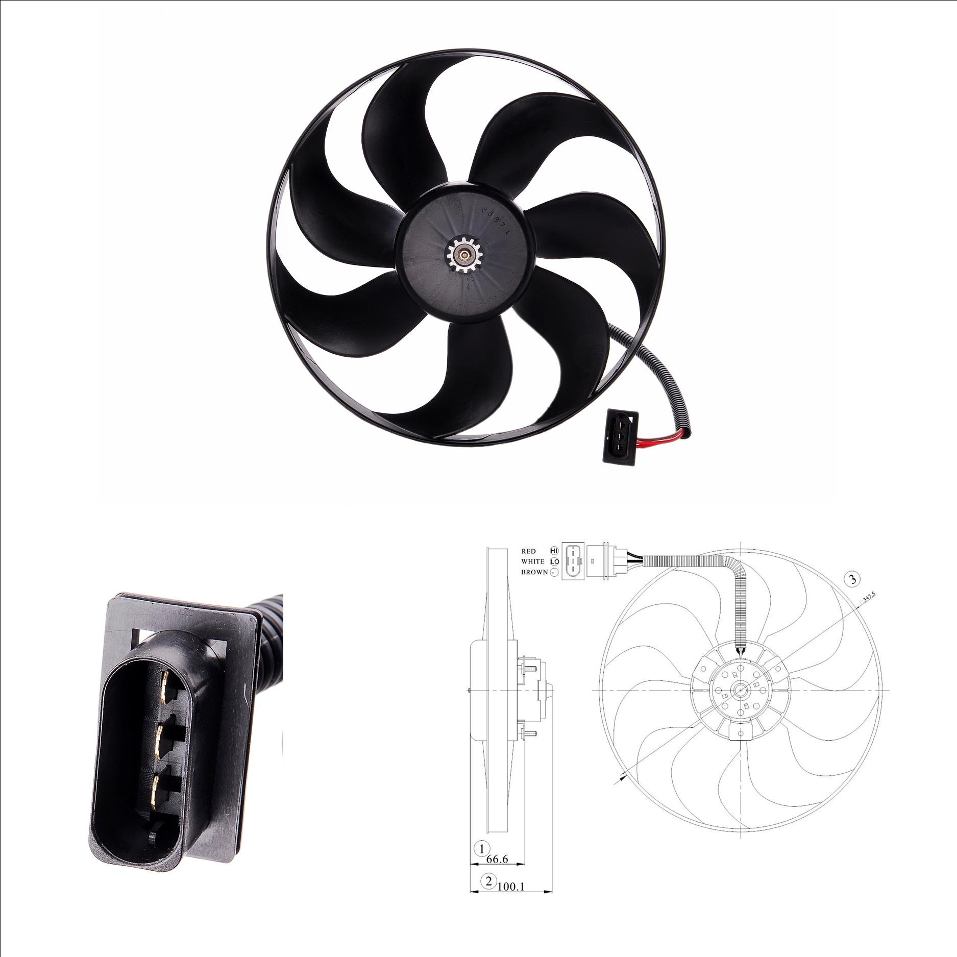 NRF 47204 Ventilador, refrigeración del motor