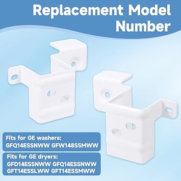 24 Stack Bracket Kit for GE GFA24KITL 24 Inch Front Load Washers and Dryers Laundry Bracket 24in Width Frontload Stacking Kit (White)