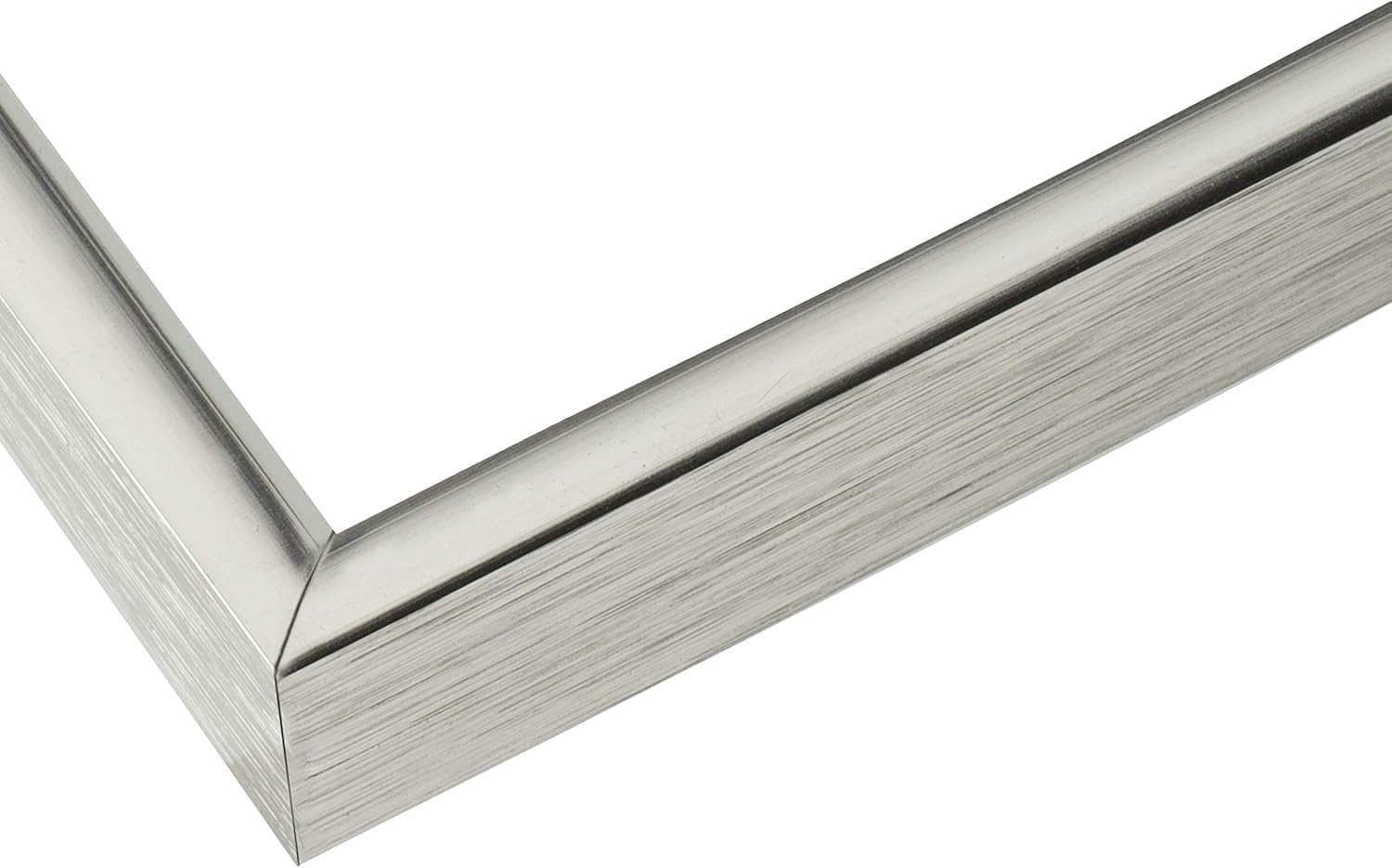 Ambiance Gallery Aluminum Picture Frame Includes Shatterproof Glazing and Spring Loaded Backerboard Easy to Frame - Single 11x14" - Silver