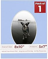 Vista 35 de Tapete de 8 x 10 pulgadas, corte biselado para fotos de 5 x 7 pulgadas, con apertura de tablero de fotos ovalado blanco precortado, sin ácidos, mate