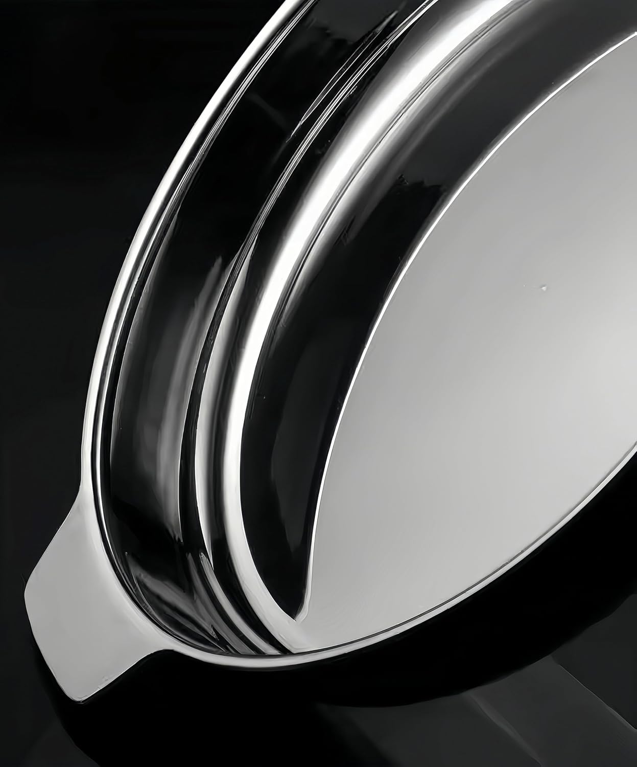 Stainless steel circular Roasting Pan for Oven or frying pan,Suitable for all heat sources,Toaster Oven Tray Pans,Hotel Pan,heavy-duty stainless steel with handle,Dishwasher Safe (W:16.7in;H:2.1in)