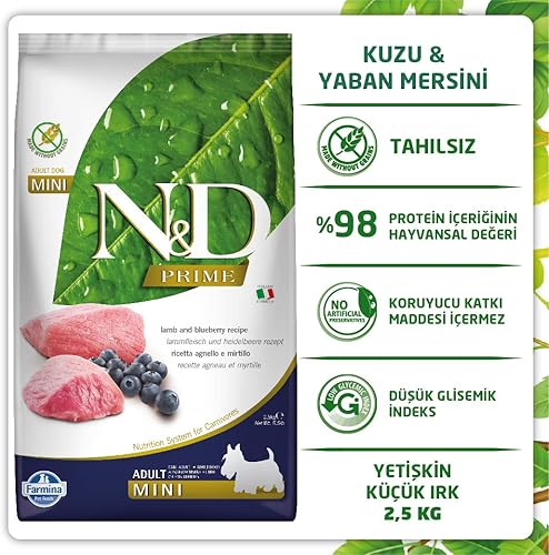 Miniatura 3 de farmina naturales y deliciosa comida Cordero de Grain-Free Fórmula Pequeño Bites seco perro 55-pound