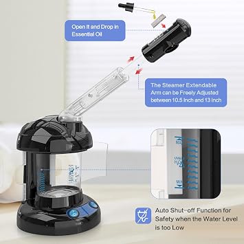 Nano Ionic Facial Steamer for Deep Cleansing & Home Spa
