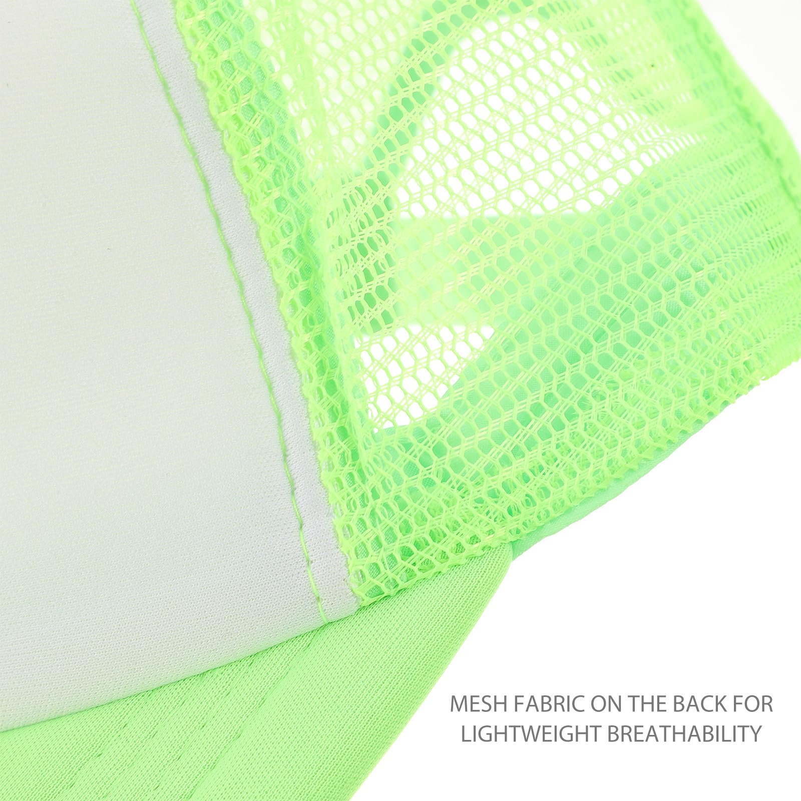 Gorras de Béisbol Paquete de 10 para Sublimación de Malla Verde Cierre Ajustable Ligeras y Transpirables Ideales para Ciclismo y Pesca