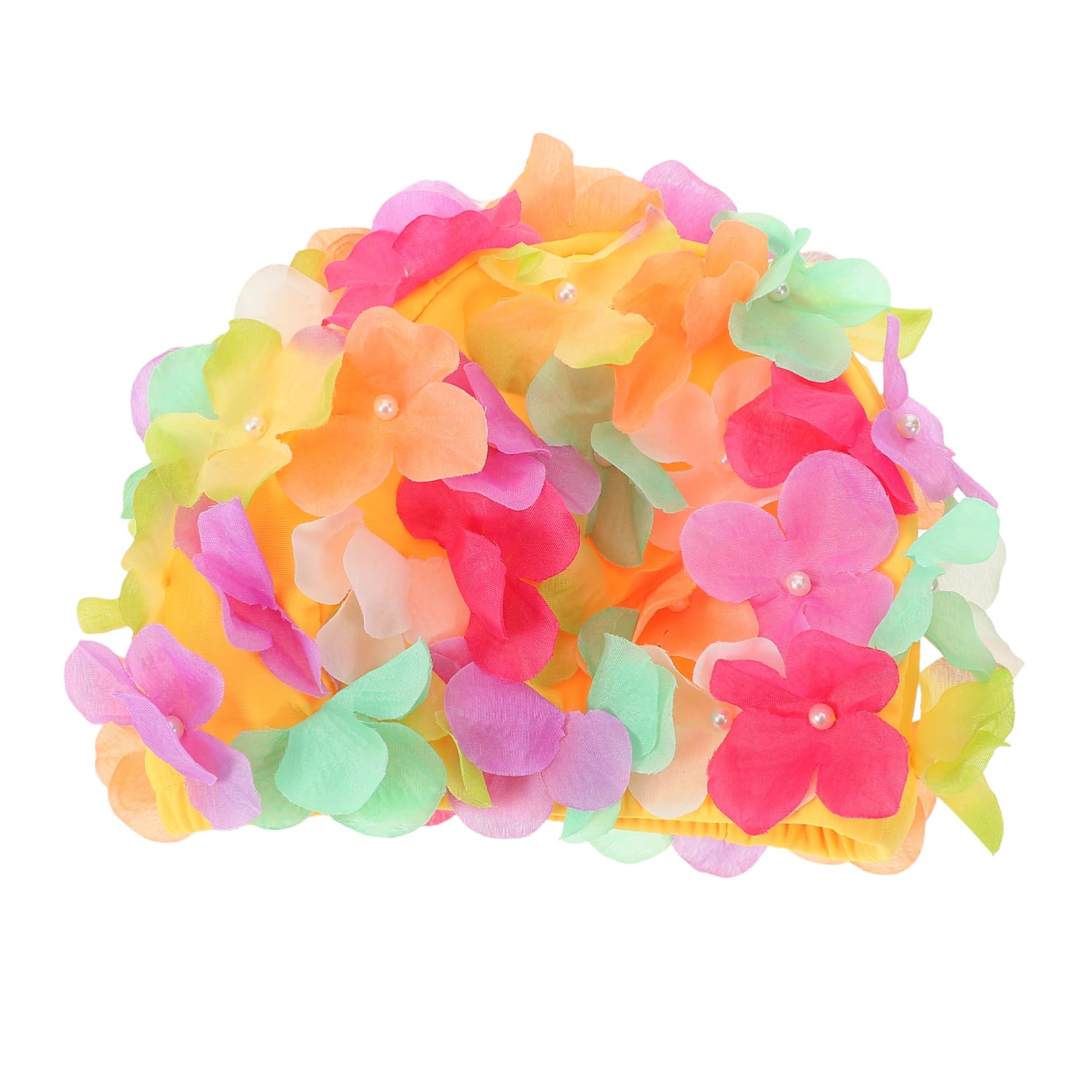 ibasenice Chapeau de Natation Piscine Femme Cheveux Chapeau de Bain Mesdames baignade Tissu Bonnet de Bain Fleur Bonnet de Bain avec Fleurs Chapeaux de Bain Bonnets de Bain Nylon
