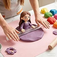 Vista 7 de Herramientas básicas de arcilla polimérica, herramientas de escultura de arcilla, rodillo acrílico, tablero de prensa de hojas rectangulares