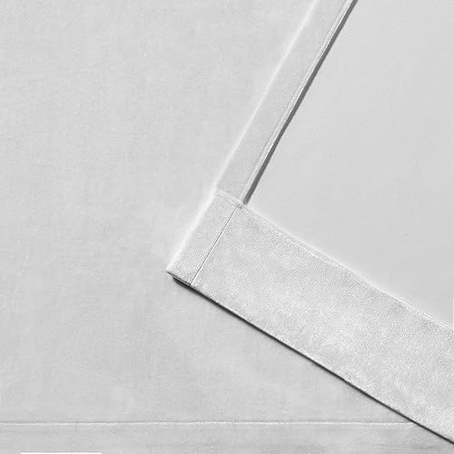 Vista 78 de Exclusive Home Velvet - Par de paneles de cortinas pesadas filtrantes de luz con ojales, 54 x 96 pulgadas, azul pizarra