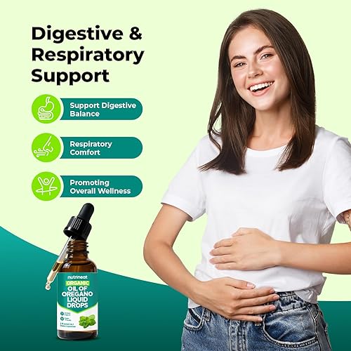 Miniatura 2 de Gotas de aceite de orégano (2 onzas líquidas), aceite de orégano con aceite de semilla negra, suplemento líquido con aceite de oliva virgen extra,