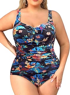 Daci Women Plus Size One Piece Swimsuits Tummy Control Vintage Ruched Bathing Suits Retro Swimwear Price In India