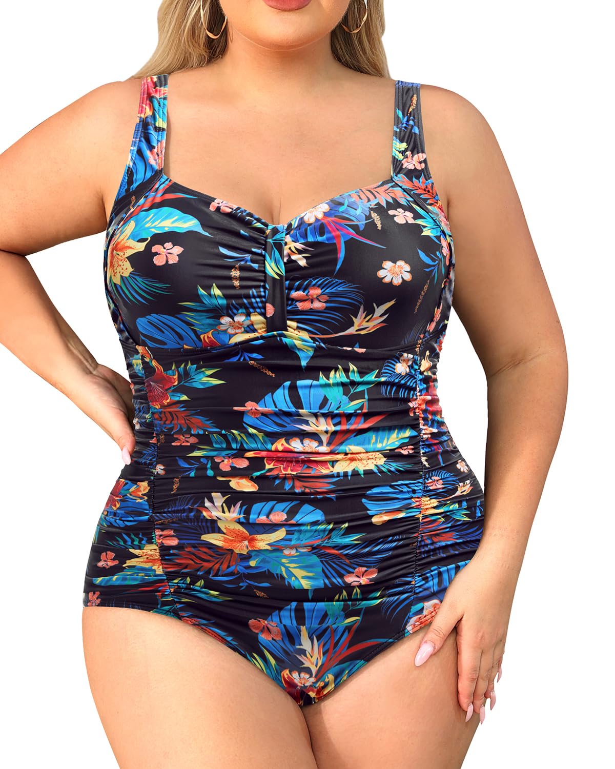 Daci Women Plus Size One Piece Swimsuits Tummy Control Vintage Ruched Bathing Suits Retro Swimwear - Review, Price and Buying Guide
