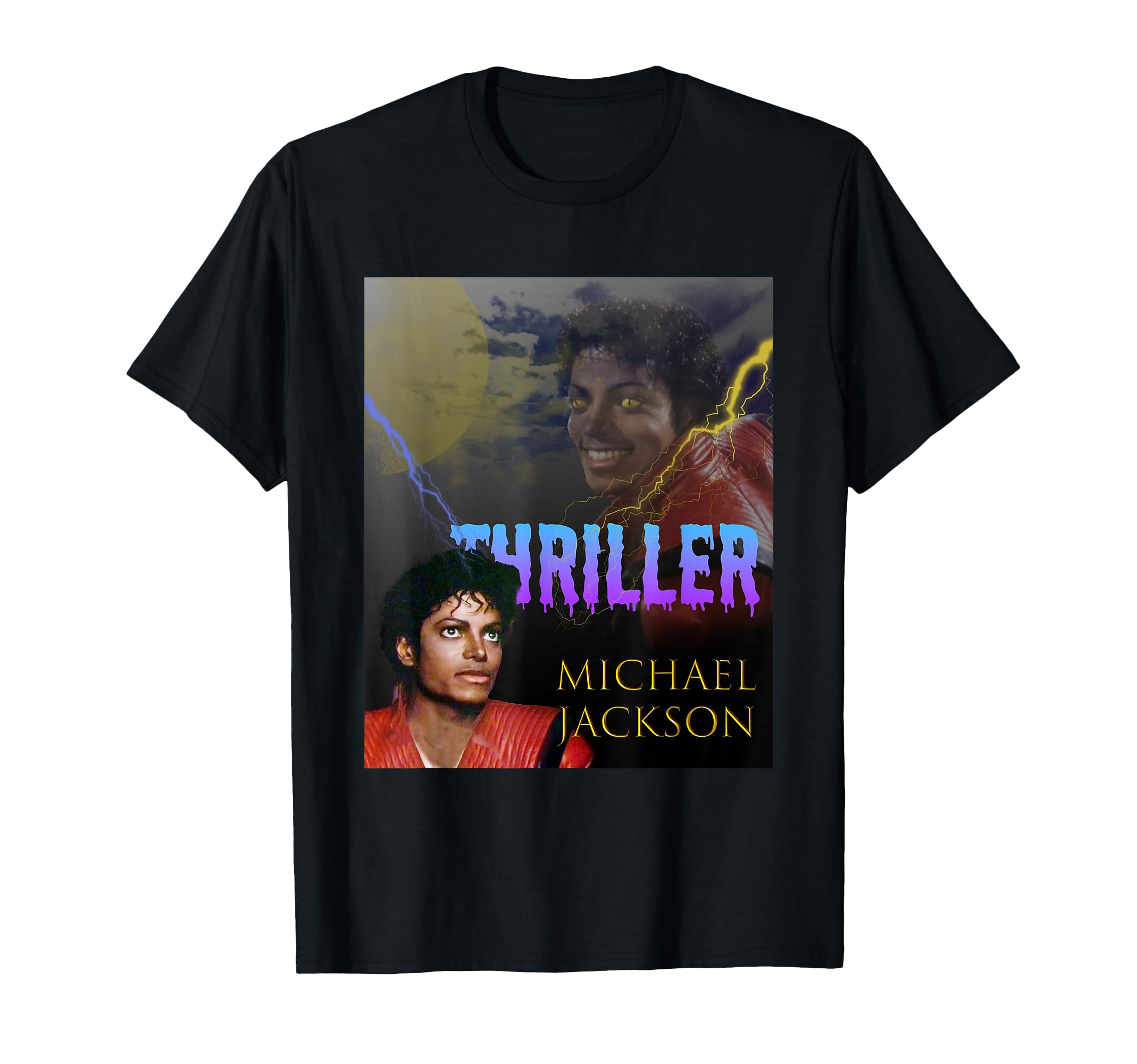 MJ-067 Thriller Unisex-Child T-Shirt, Black, Small, Short Sleeve, Classic Fit, Polyester 100%