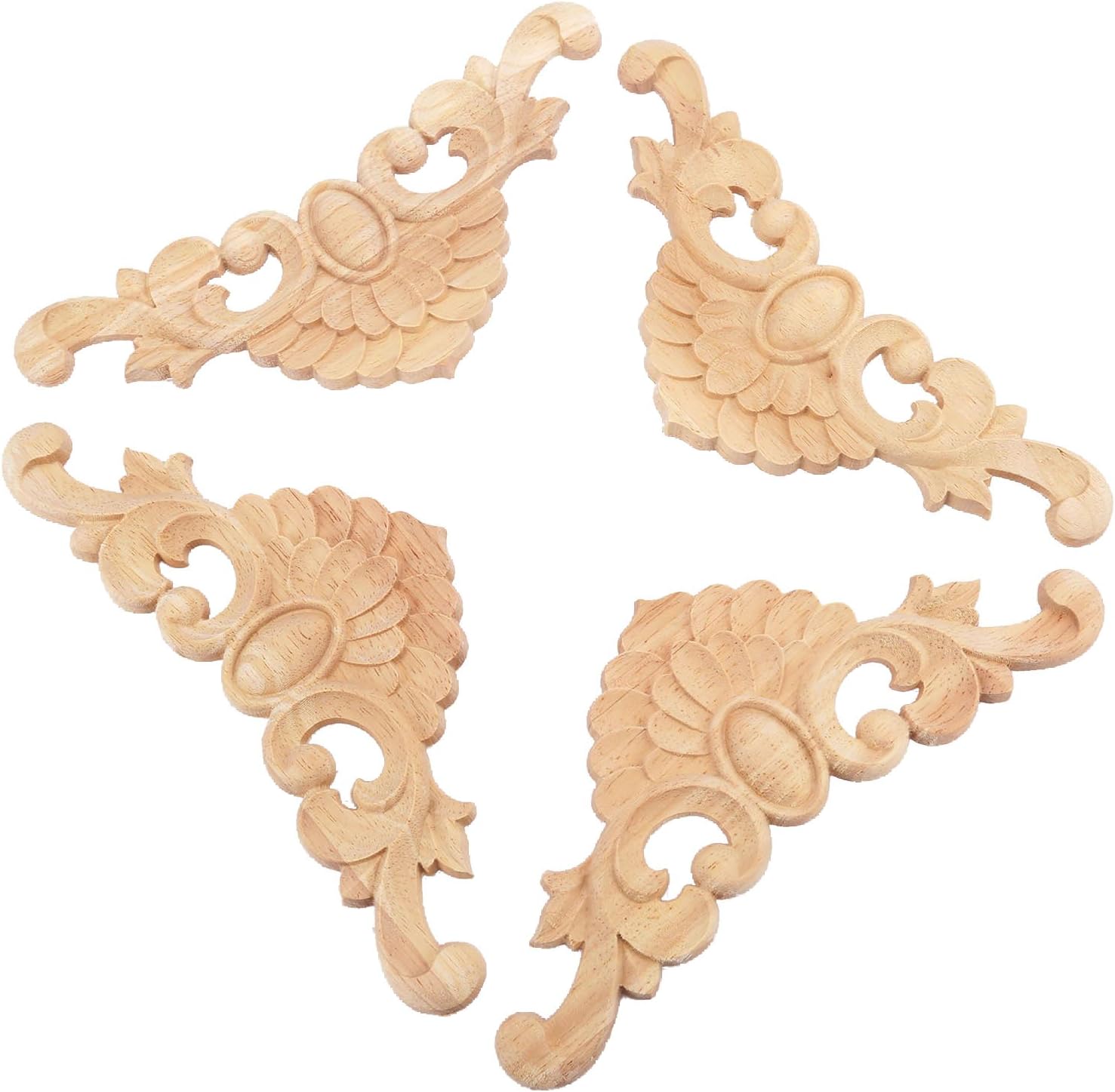MUXSAM 4pcs Wood Carved Onlays Appliques - Image 3
