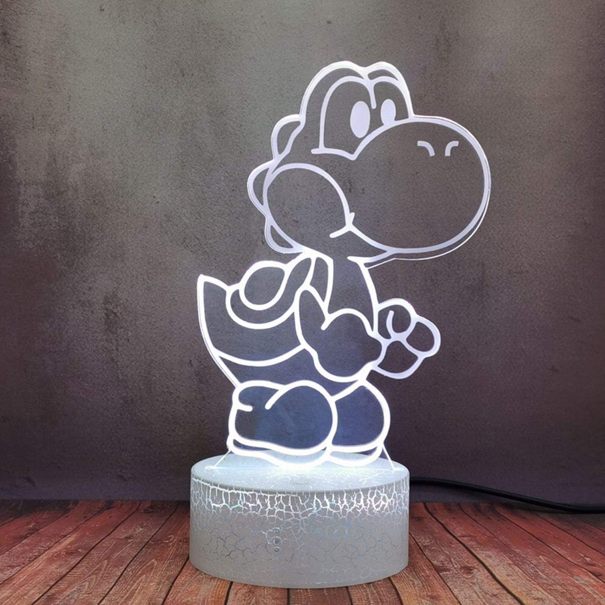 Dinosaur Yoshi 3D イリュージョン LED ナイトライト クリエイティブ ゲーム アニメ フラッシュ テーブルランプ