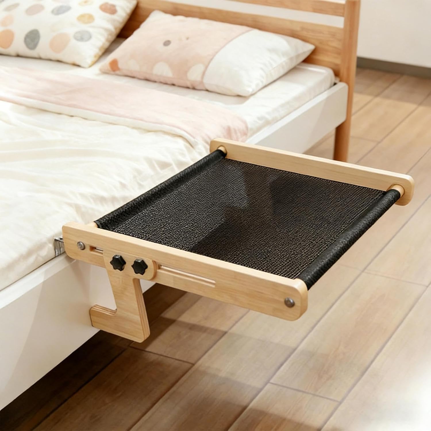 Window Perch Bed for Cats - Wooden Floating Hammock | Indoor Pet Resting Spot for Apartment Farmhouse Bedroom Windowsill Balcony Cabinet Double Or Single Layer Comfortable Relaxing