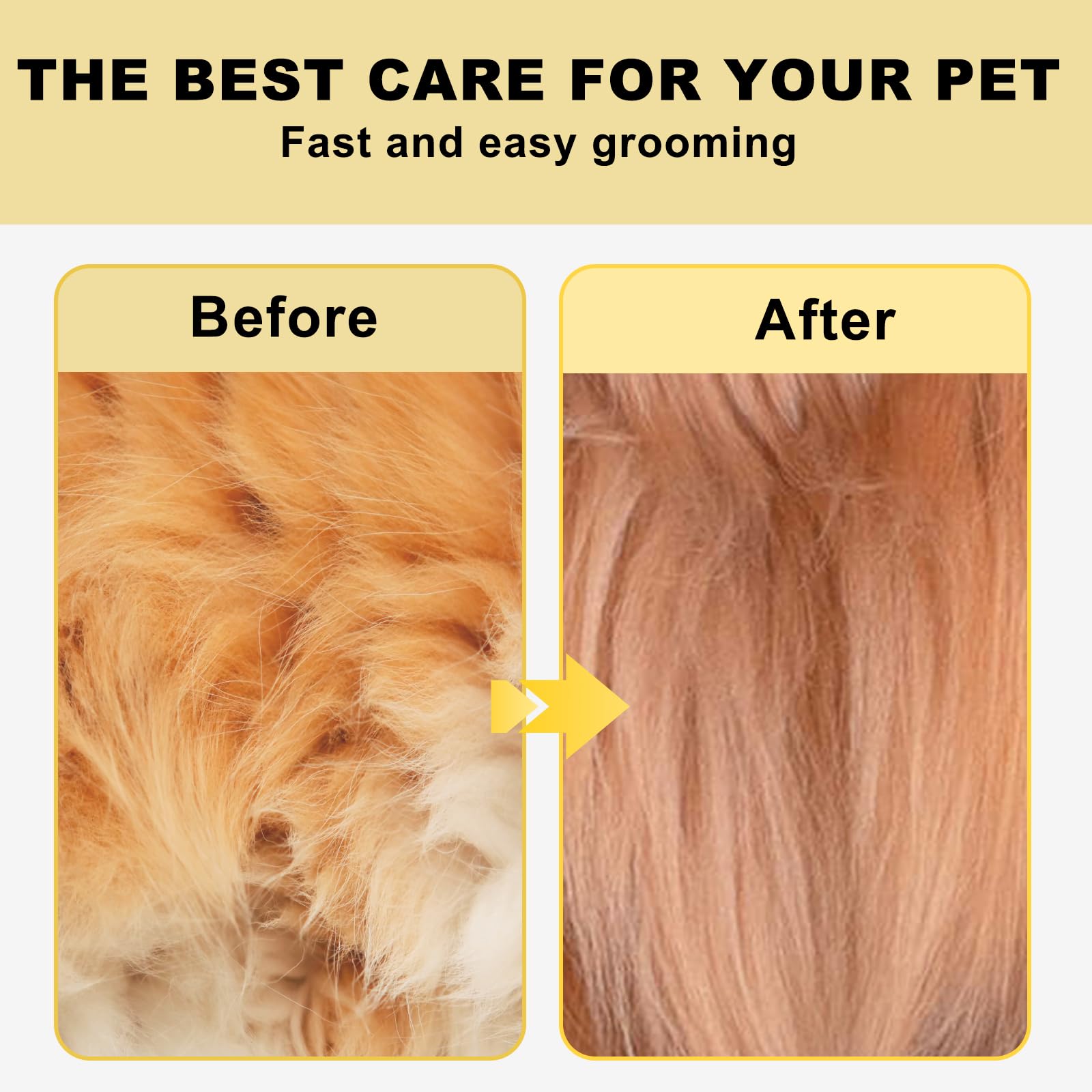 NursCare Pet Grooming Brush, Double Sided Undercoat Rake for Dogs & Cats, Professional Deshedding Brush and Dematting Tool - Image 3