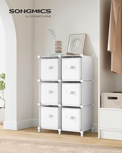 Miniatura 2 de SONGMICS Organizador de almacenamiento con cajas de almacenamiento, organizador de 6 cubos, 6 contenedores plegables de tela no tejida,