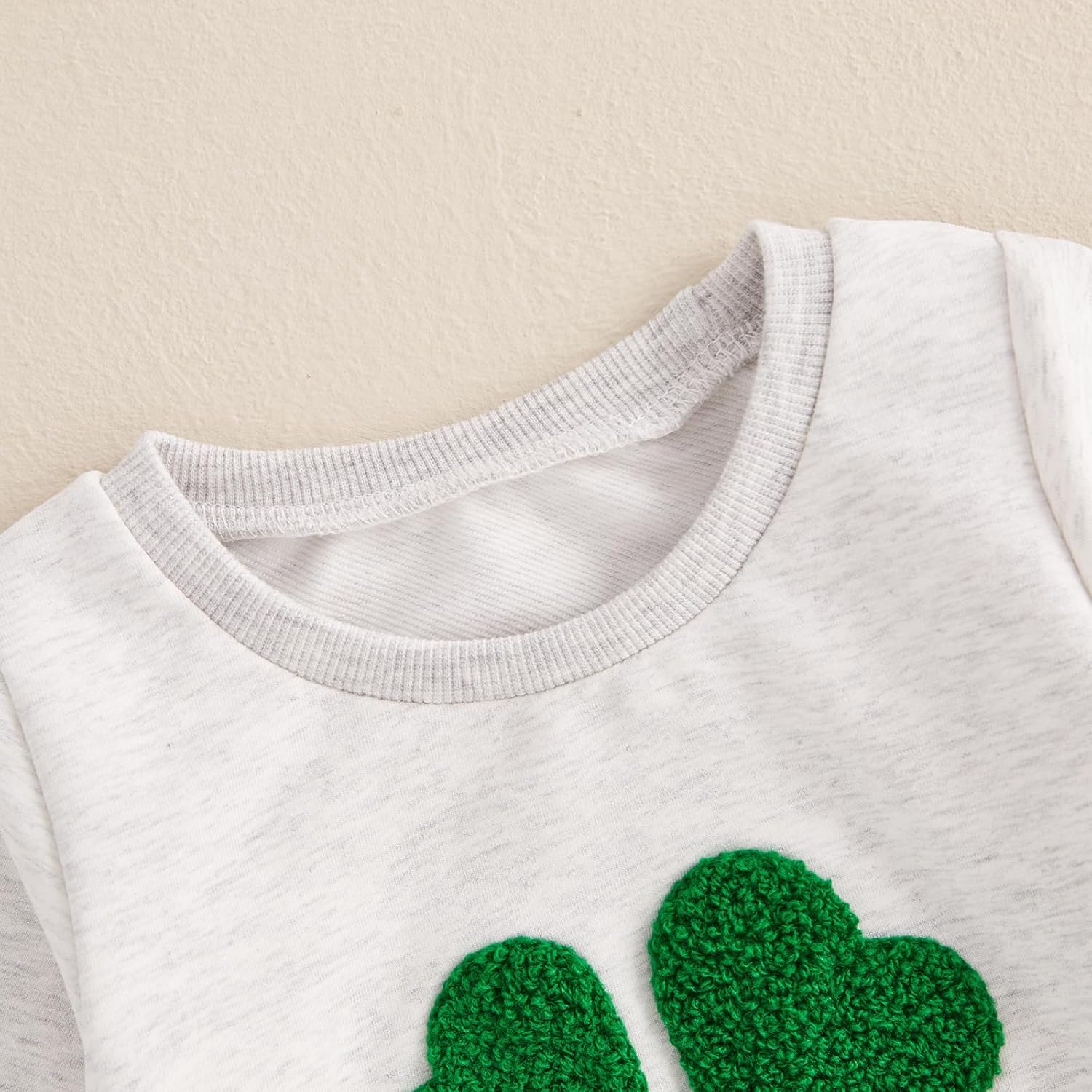 Toddler Baby Boy St. Patrick's Day Outfit Four Leaf Clover Embroidery Sweatshirt Elastic Waist Pants Set Irish Clothes - Image 4