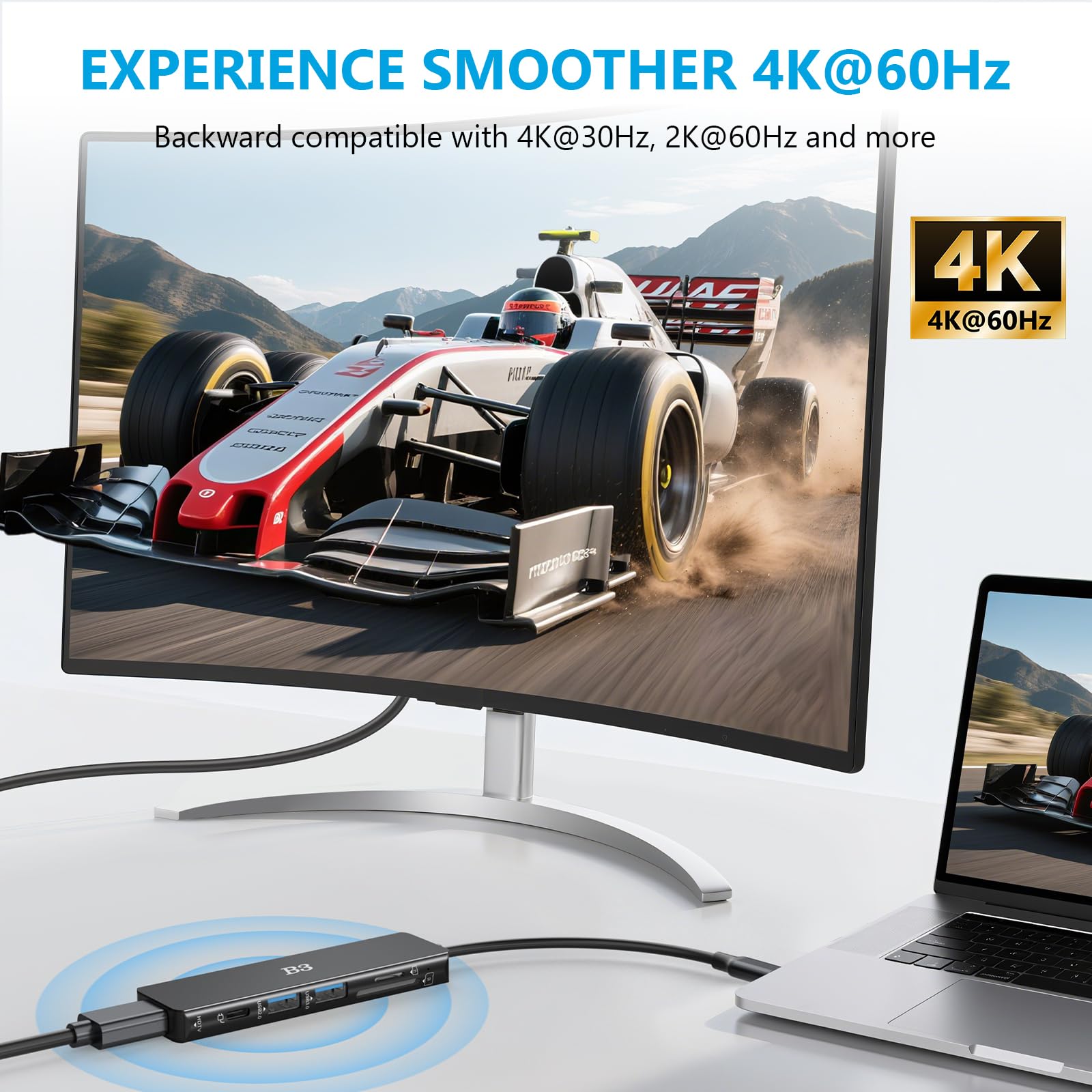 USB C Hub Tipo C Adattatore 6 in 1 Adattatore multiPort 100W PD HDMI 4K Porta e 2 porte USB 3.0 e porte USB 2.0 e lettore di schede SD/TF, per iPhone16/15, MacBook Pro/MacBook Air, iPad Pro, iPad Pro