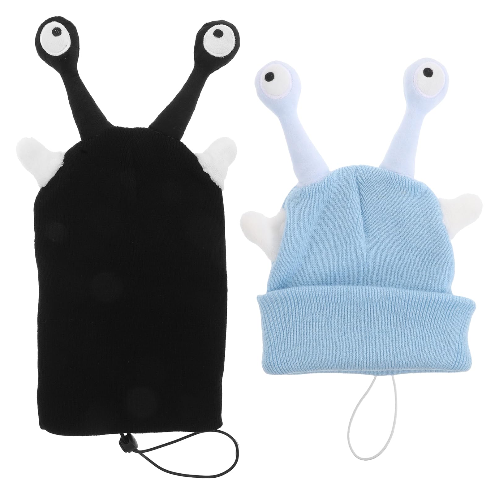 ORFOFE 2 Pezzi Copricasco per Sport Invernali in Maglia con Antenne, Copertura per Casco da Sci e Bici, Protezione Invernale Antivento e Compatibile, Accessorio Divertente per Piste da