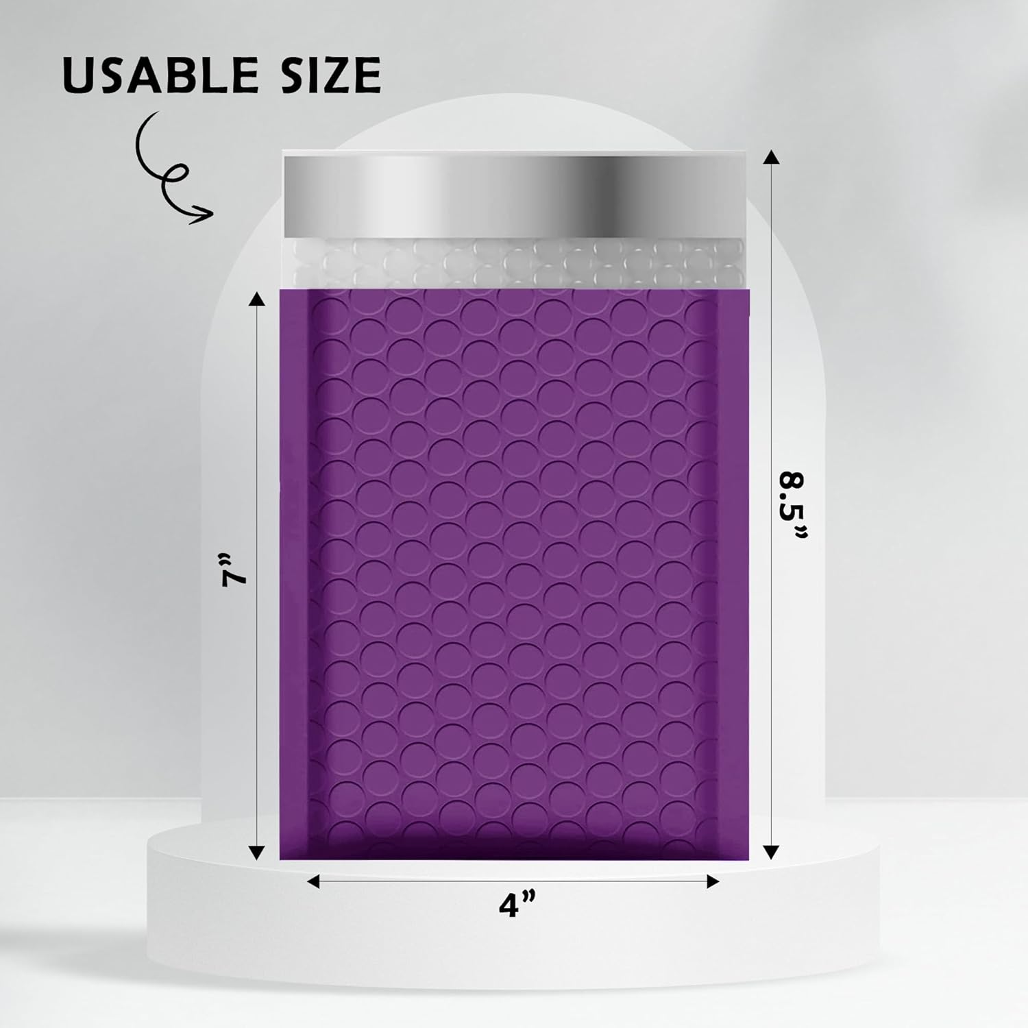 Yens Bulk Color Bubble Mailers Padded Shipping Envelopes, Self-Sealing, Water-Resistant, Multiple Colors, for E-commerce and Business Mailing (Purple, 4x8-500 pcs)