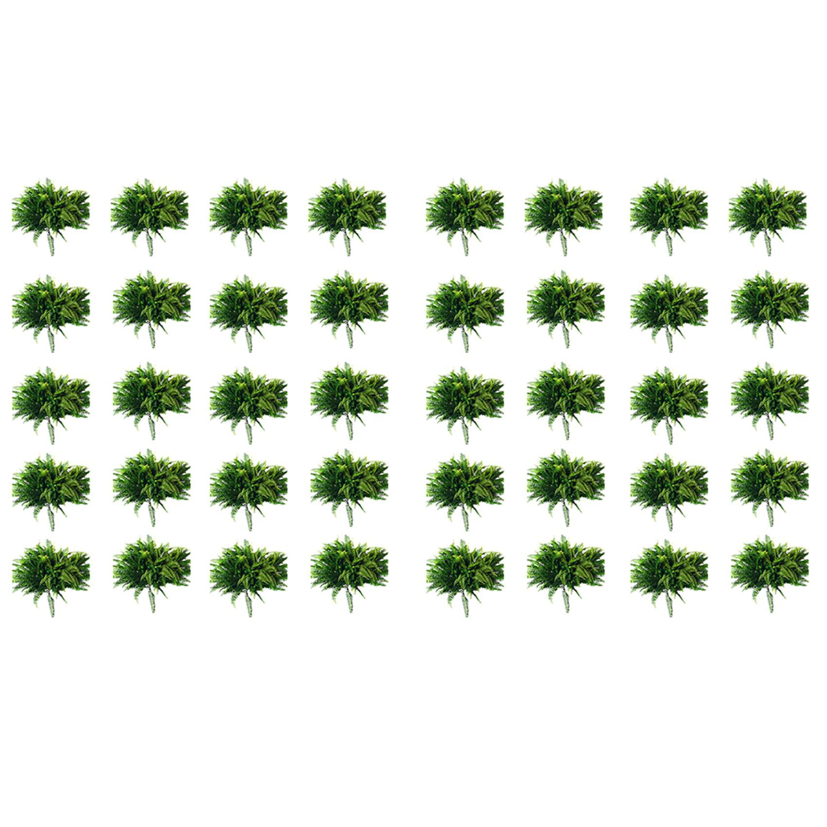 Hndhbfgrt 40Pcs Artificial Boston Fern Bush Plastic Plant Hanging Fake Greenery Home Decor