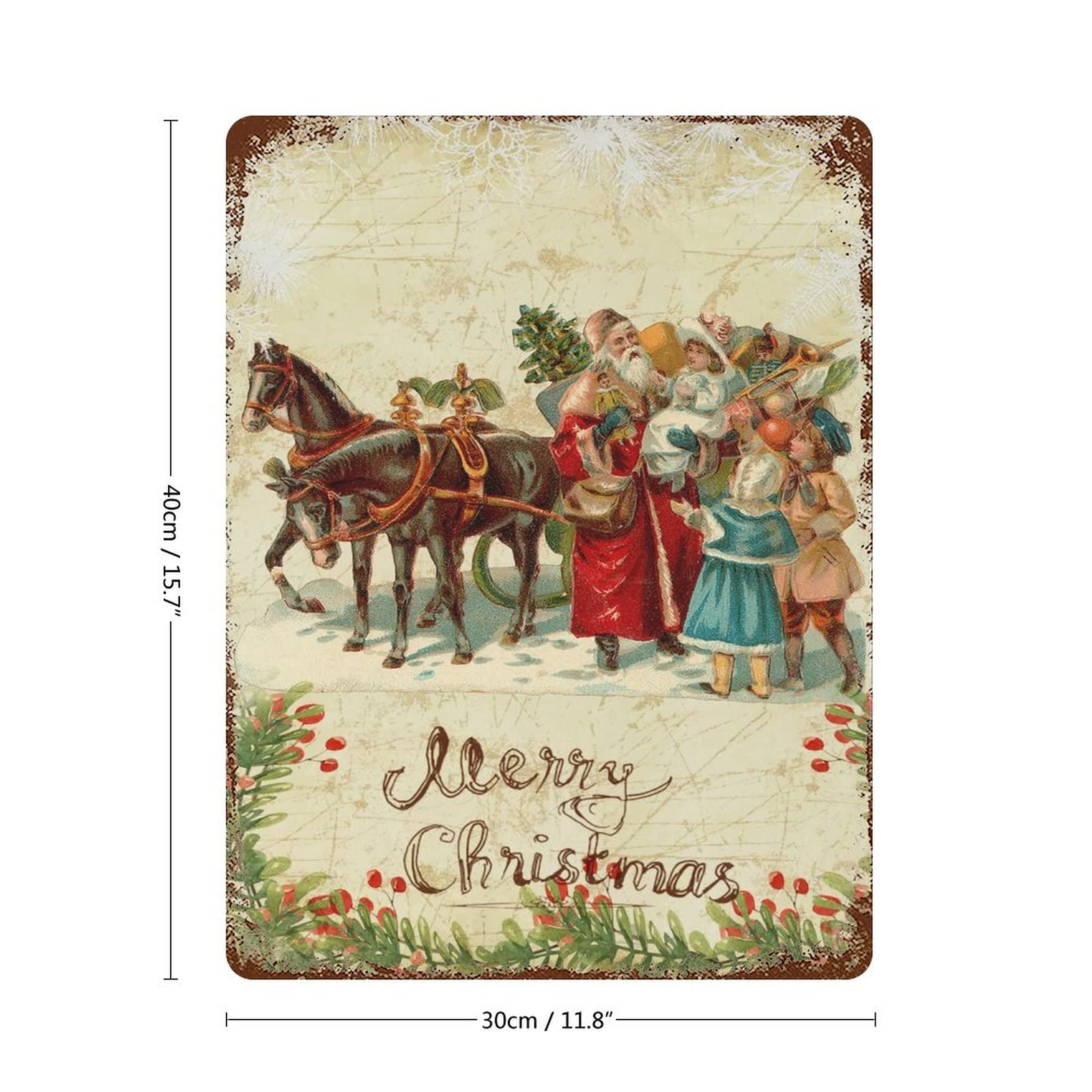 Amazon.com: Victorian French Merry Christmas Metal Signs Vintage 