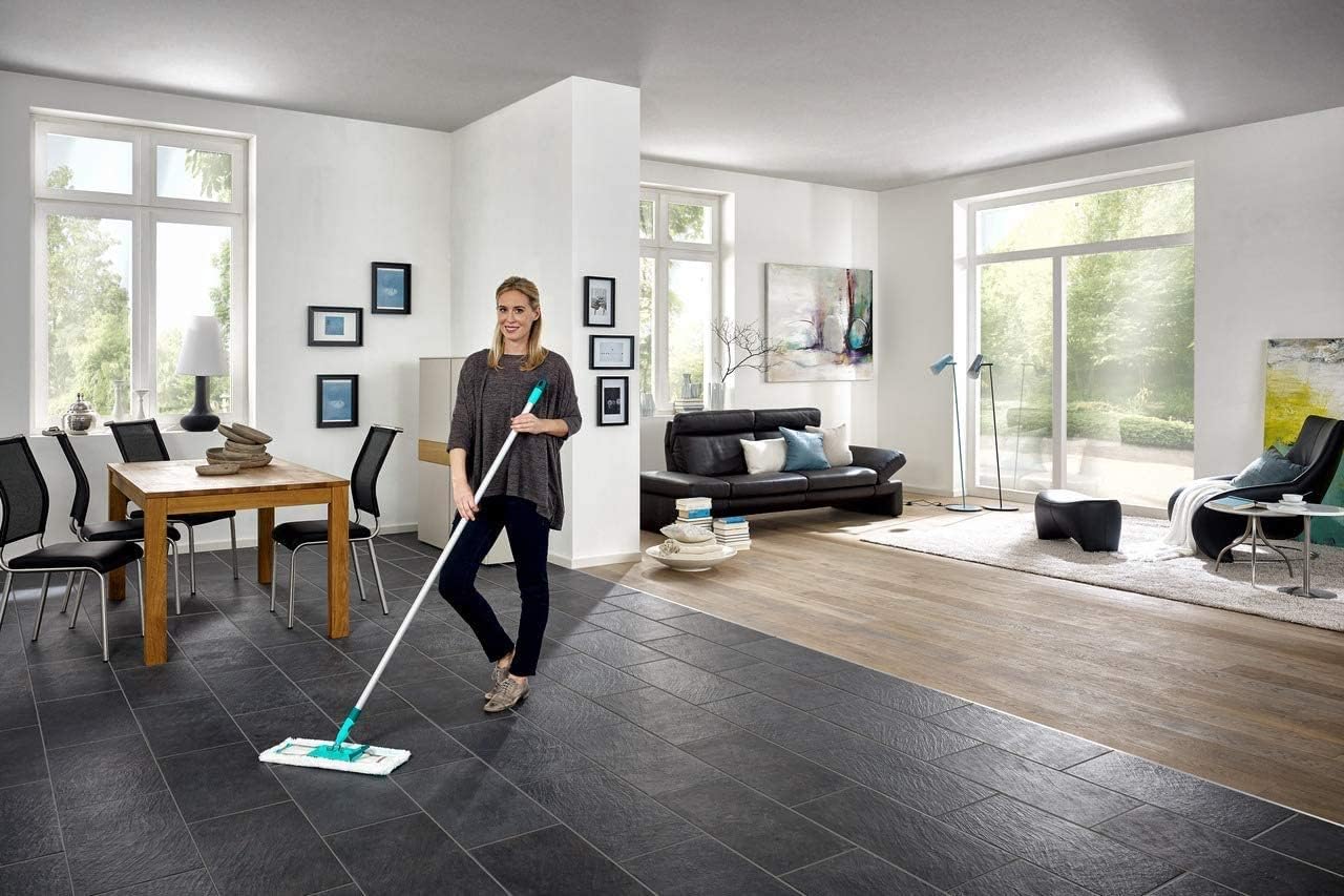 Leifheit Bodenwischer Profi XL inkl. gratis Wischbezug Micro Duo Wischsystem, türkis, One Size, 6