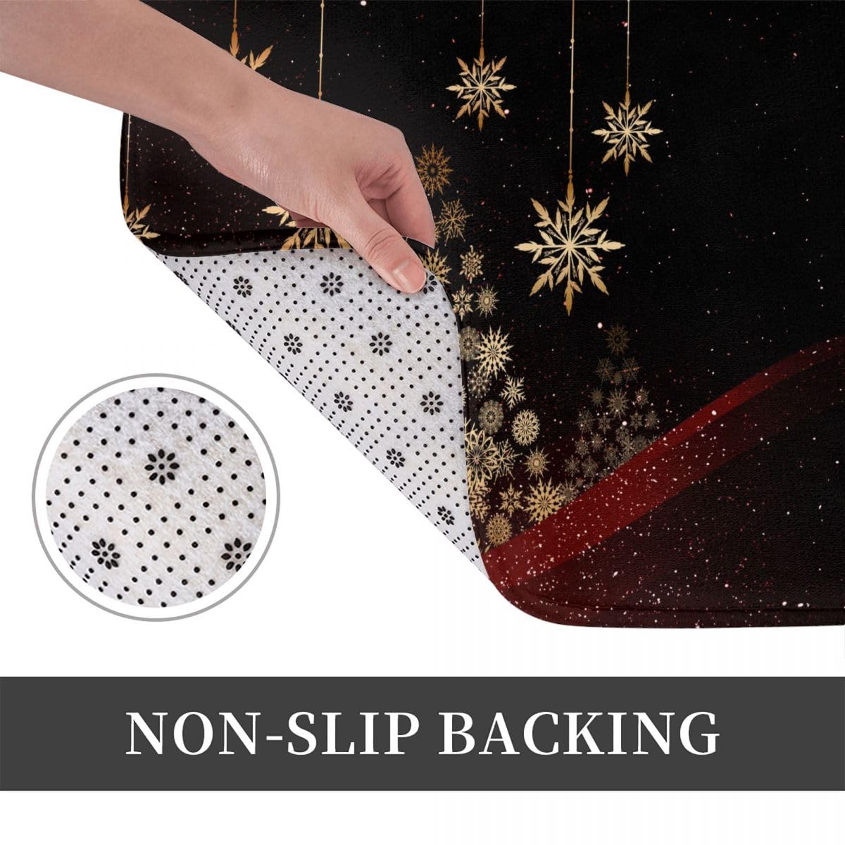 Felpudo Entrada,Copo de Nieve Alfombra Absorbente Entrada Impermeable y Lavable para Atrapar,80 * 120cm Alfombrilla Antideslizante,Pasillo,Cocina,Dormitorio Felpudo de Entrada