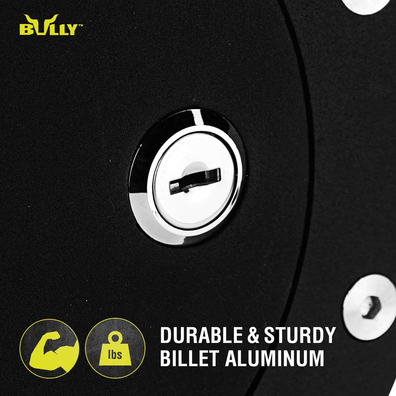 Bully BBS-1212CK Billet Aluminum Locking Fuel/Gas Door Cover with Lock Assembly - Car Accessory or Replacement for Trucks from Cadillac, Chevrolet, GMC