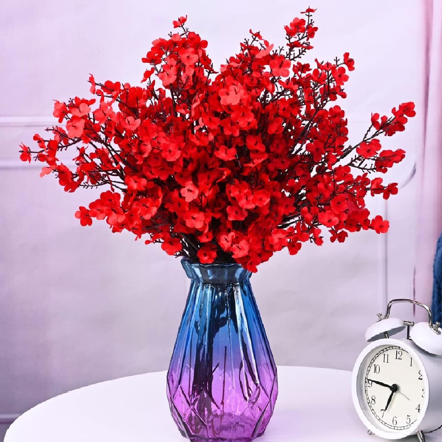 TIED RIBBONS Silk Pack Of 5 Artificial Baby Breath Gypsophila Flowers Bunches For Vase Pot Home Decoration (Red) For Home Decor Living Room Side Table Centerpiece (Vase Not Included) (B09YGJGC4G) Amazon Price History, Amazon Price Tracker