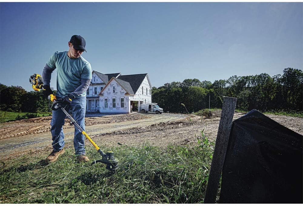 DEWALT FLEXVOLT 60V MAX* String Trimmer, Brushless, Two Speed, 15-Inch, 3-Ah Battery (DCST970X1)