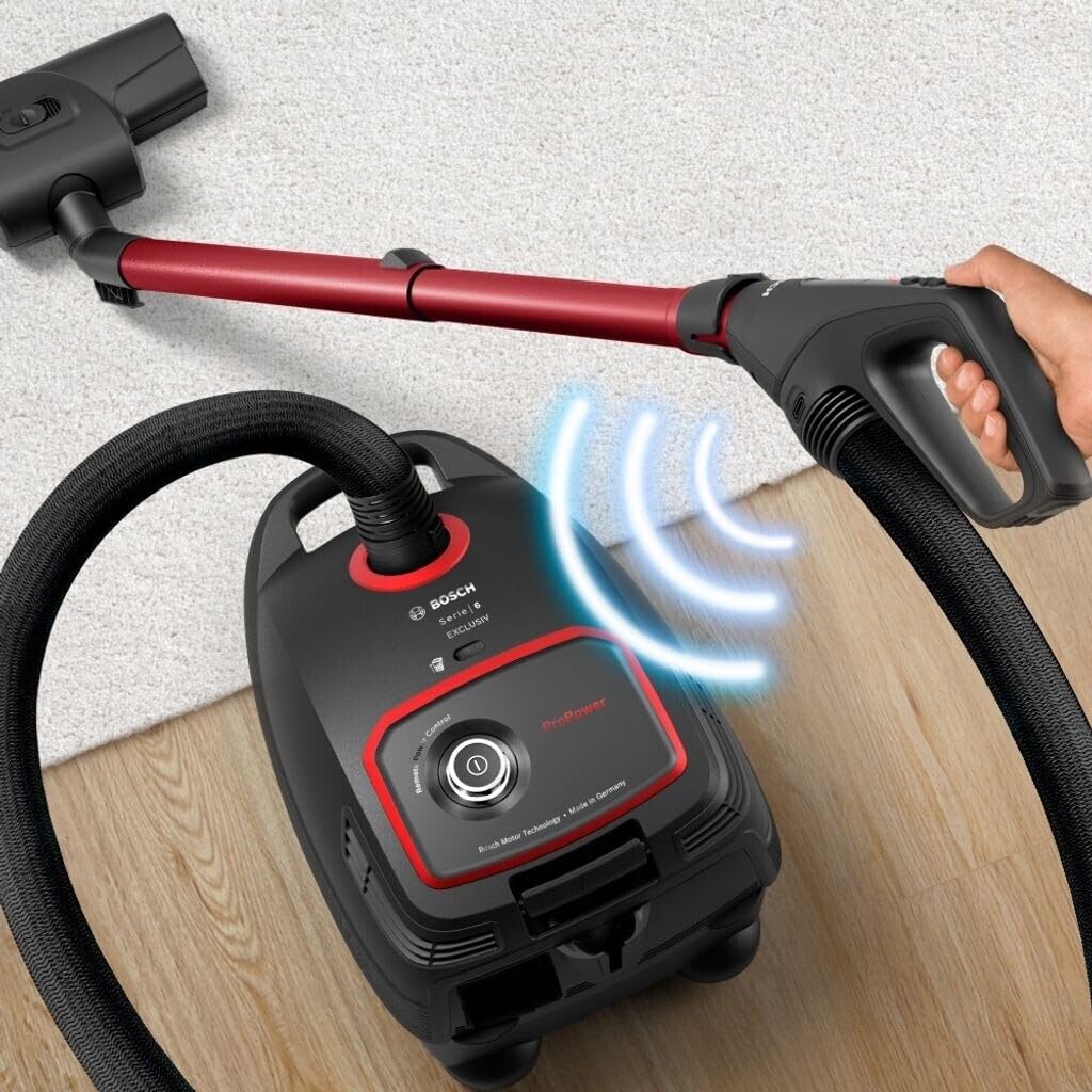 BOSCH Kanisterstaubsauger BGB6MPOW 850 W Schwarz rot