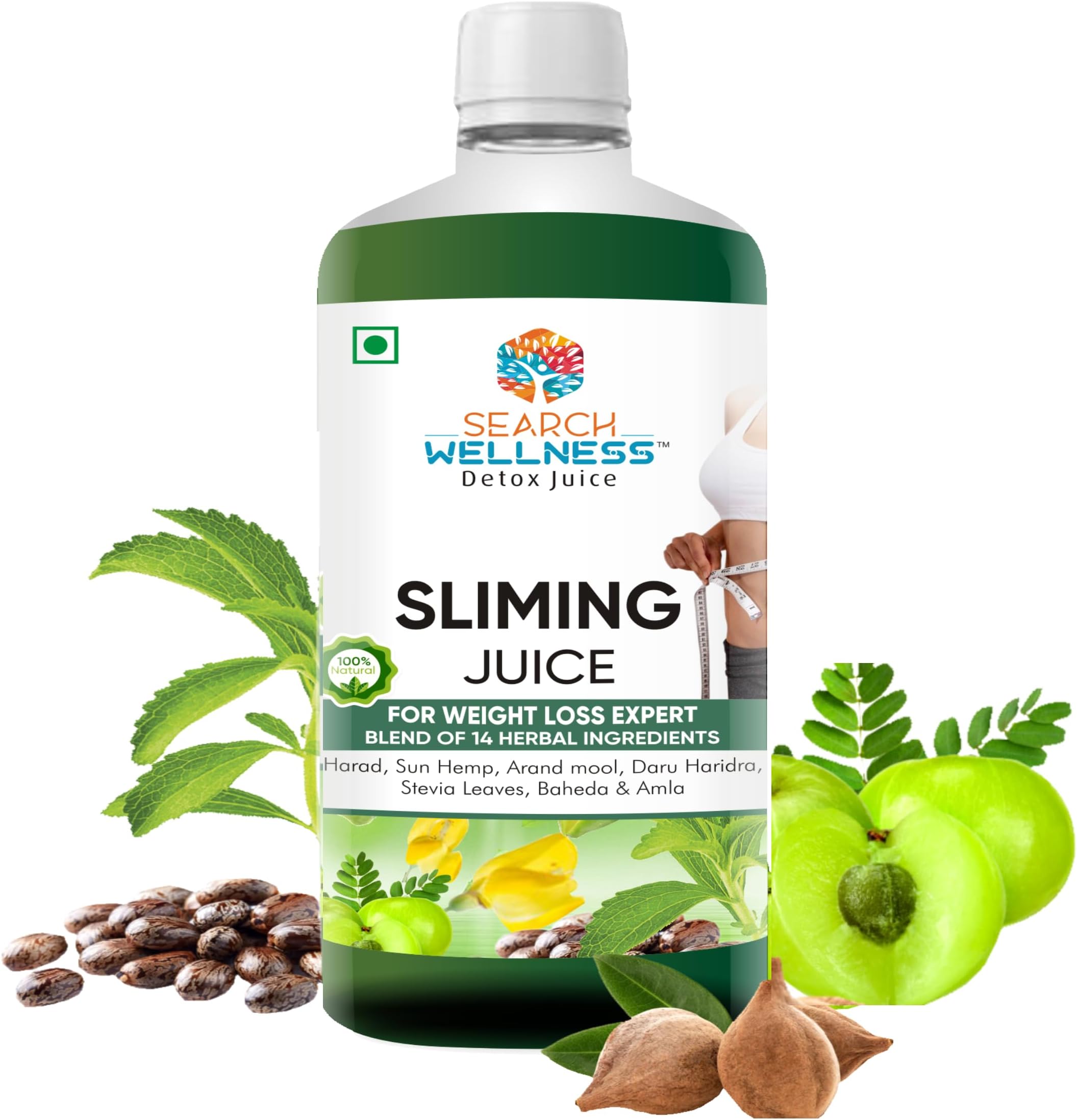Weight Loss Healthy Juice -500 ML (Pack's 1) | Aid Metabolism & Digestion For Women & Men | Slim Fit Weight Management Detox Amla Drink | Non GMO & BPA Free | Sugar Free