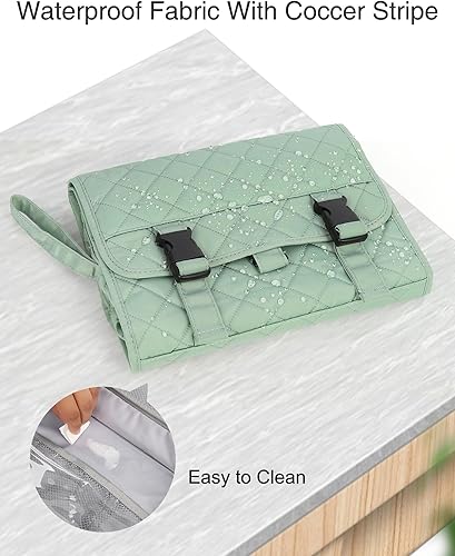 Miniatura 5 de Relavel Neceser colgante para hombres y mujeres para viajar, 01-verde, Neceser colgante para mujer