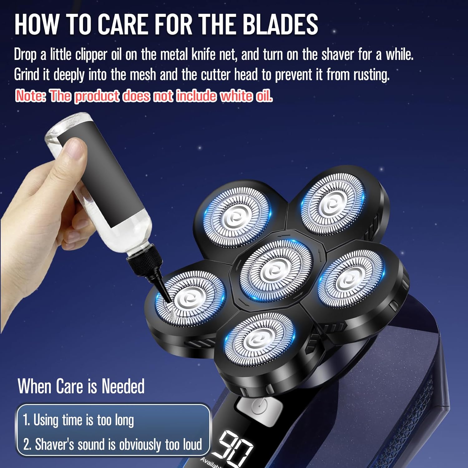 Replacement Heads for Main Shaver Brands, Shaver Blade Heads Replacement for Electric Razor for Men, Head Shaver Bald Shaver Replacement Heads with Blade Cover Shaver Head (6 Head Blades For Men) - Image 7