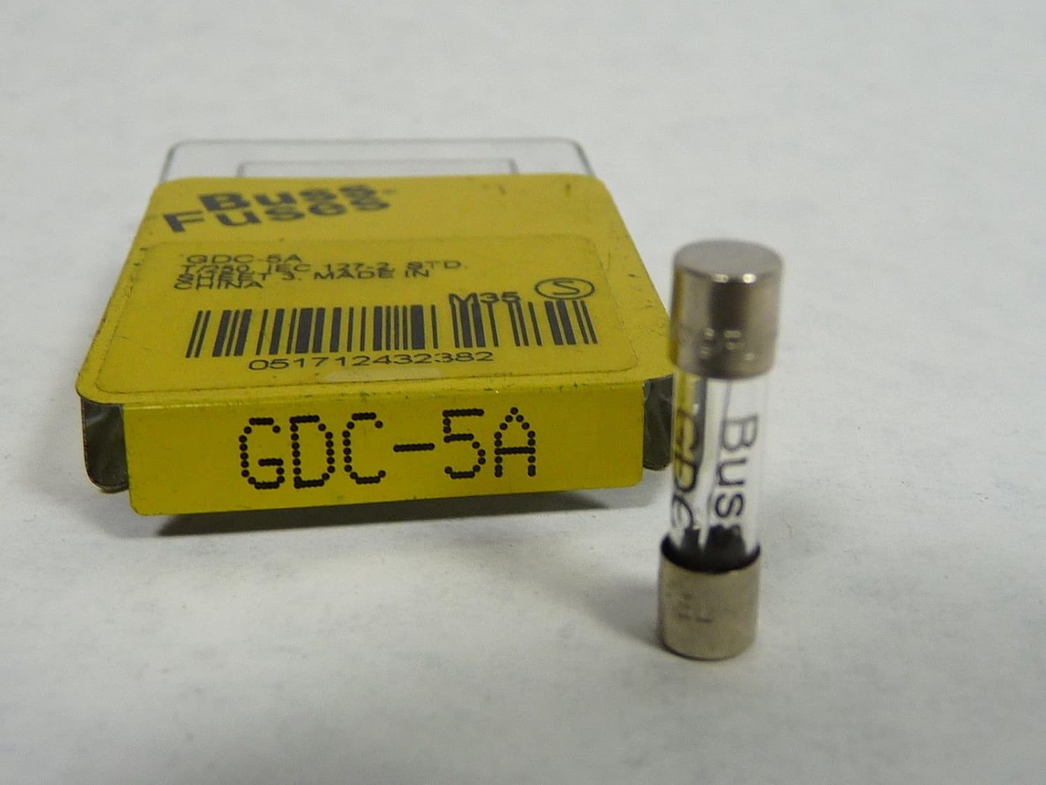 Bussmann GDC-5A Slow Blow Glass Fuse 5A 250V