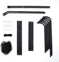 SONGMICS Gyerek Foci Kapu 300x205cm Gyors Összeszerelés Kert Strand Vas Keret Polietilén Háló Fekete 4
