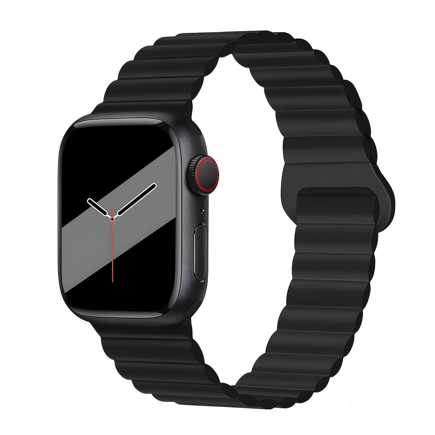 VEMIGON Silicone Magnetic Bands Compatible with Apple Watch Straps 46mm 45mm 44mm 42mm 49mm 41mm 40mm 38mm, Strong Magnetic Closure for iWatch Series 10 9 8 7 6 5 4 3 2 1 SE Ultra (Watch Not Included)