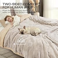 Vista 18 de Cobija impermeable para mascotas, a prueba de líquidos y orina, para sofá, cama, sillón, reversible, vellón, forro polar, protector de muebles