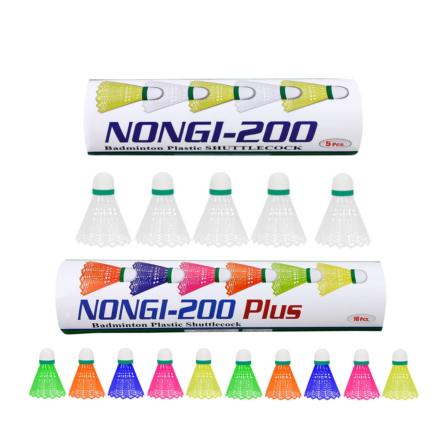 NONGI Combo Plus Plastic Badminton Shuttlecock Pack of 15(Multi-Color) (B082T32V6Q) Amazon Price History, Amazon Price Tracker