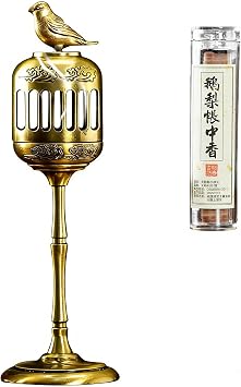 Oriental Sparrow Incense Burner Holder with 40 Pcs Incense Coils
