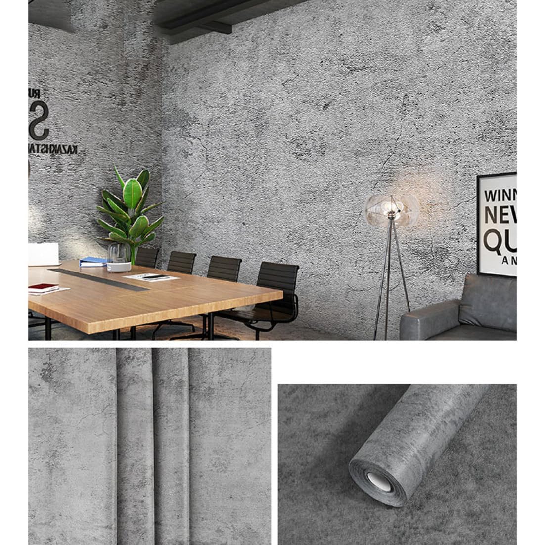 Amazon.co.jp: [YXSNG] 壁紙 のり付き コンクリート クロス おしゃれ