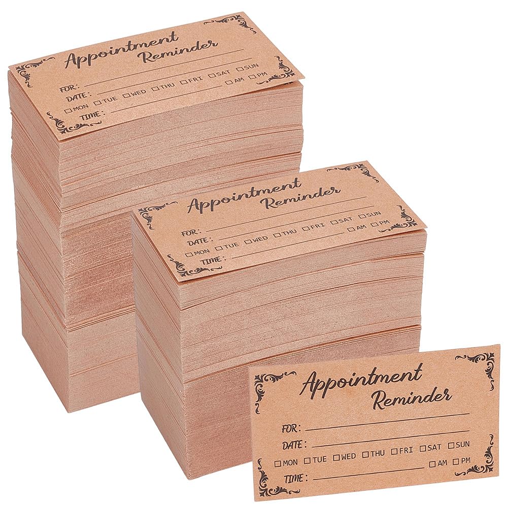 PH PandaHall 1000 tarjetas de citas, tarjetas de recordatorio, tarjetas de visita, tarjetas de programación personalizables, para clientes, negocios, peluquería, oficina, masajista, peluquería, 4,9 x