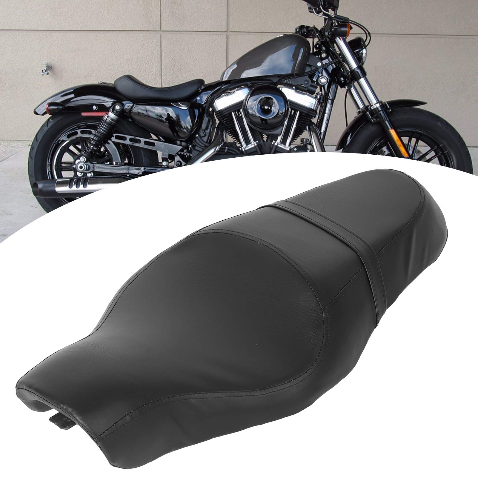 Sedile passeggero moto Forty Eight XL1200X XL1200V XL883, sella in pelle sintetica con schiuma ad alta densità