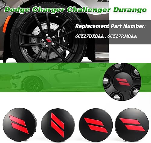 Miniatura 5 de 4 tapas centrales de rueda de 2.5 pulgadas para Dodge Charger Durango Dart 2015-2020 JeepChrysler