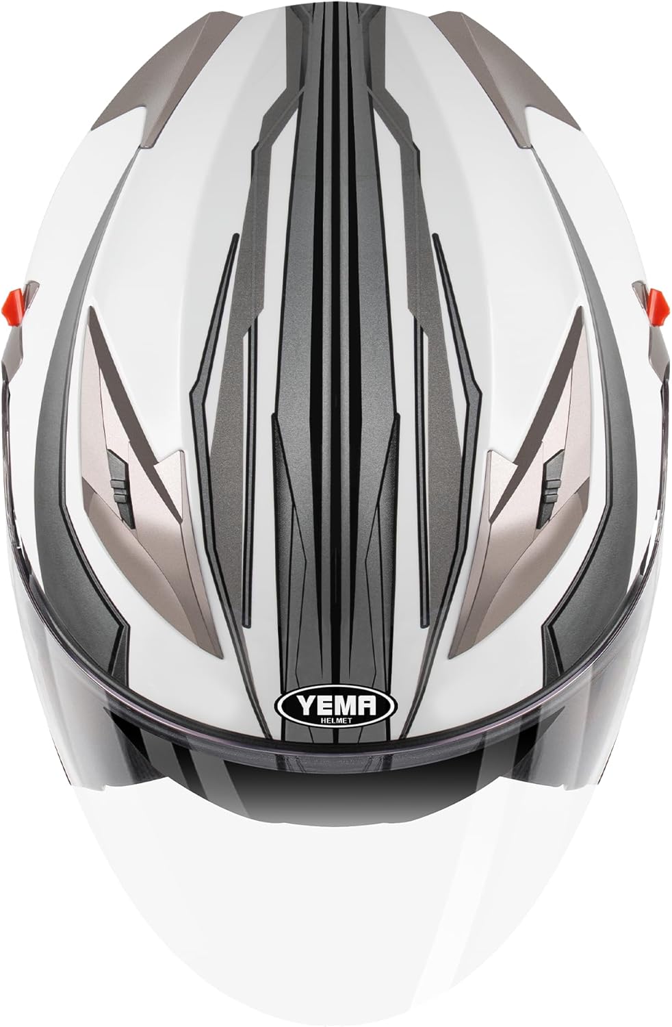 YEMA Open Face Motorcycle Helmets, DOT Approved 3/4 Moped Helmet Dual Visor Quick Release Buckle, Helmets for Adults Motorcycle Men Women Helmets for Moped Scooter Streey