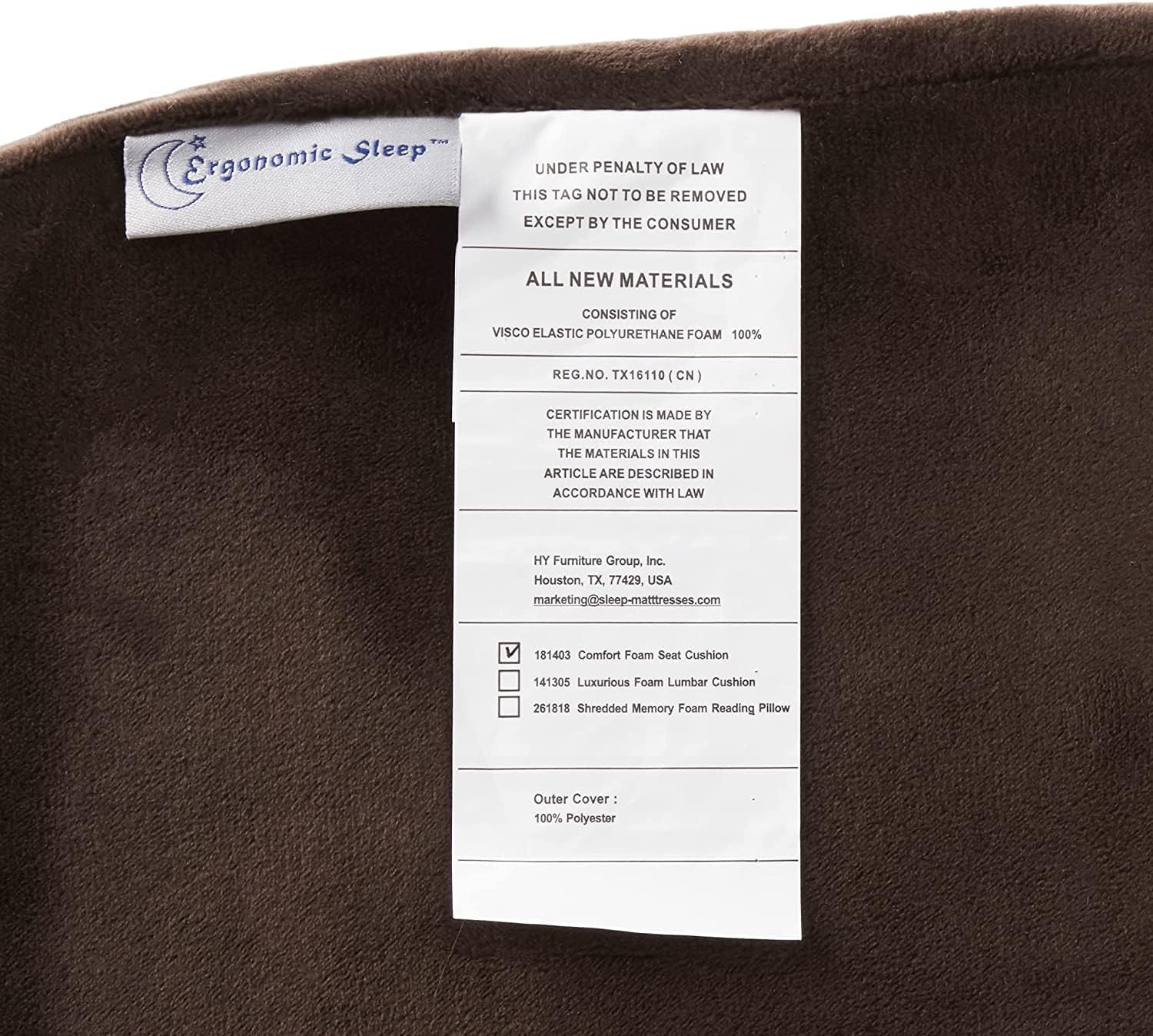 Ergonomic Sleep Lumbar Support Cushion Back Cushion - Alleviates Lower Back Pain - CertiPur-US Certified Foam, 14 x 13 x 5 Inch (Black), 1 pc : Health & Household