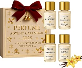 Perfume Advent Calendar 2025, 24 Days of Designer Fragrances for Women & Men – Premium Holiday Countdown Gift Set, Travel-Size Perfumes - Holiday Countdown Calendar (1 Set)