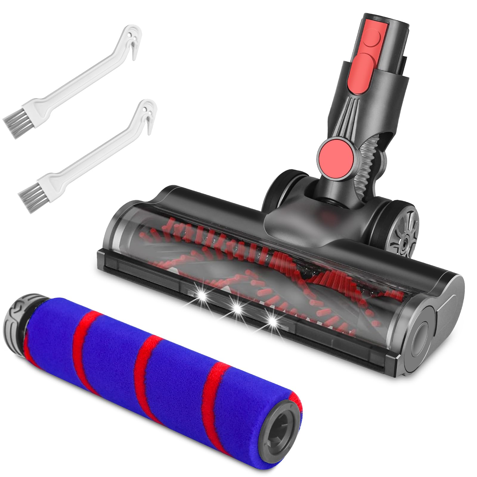 Tête aspirateur Dyson V7 V8 rouleau souple contre poils d'animaux