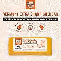 Vista 9 de Farmers Market, Gluten Free, Keto, Paleo, Low Sodium, Zero Sugar, Wisconsin Cheese, 1-Pack, Vermont Extra Sharp Cheddar